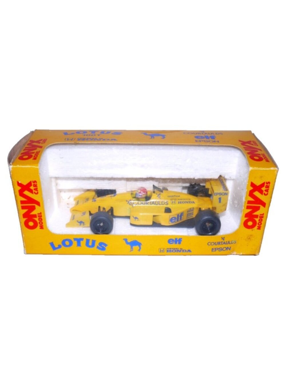 Onyx die cast model F1 race car Lotus 100T Nelson Piguet New, Box Damaged
